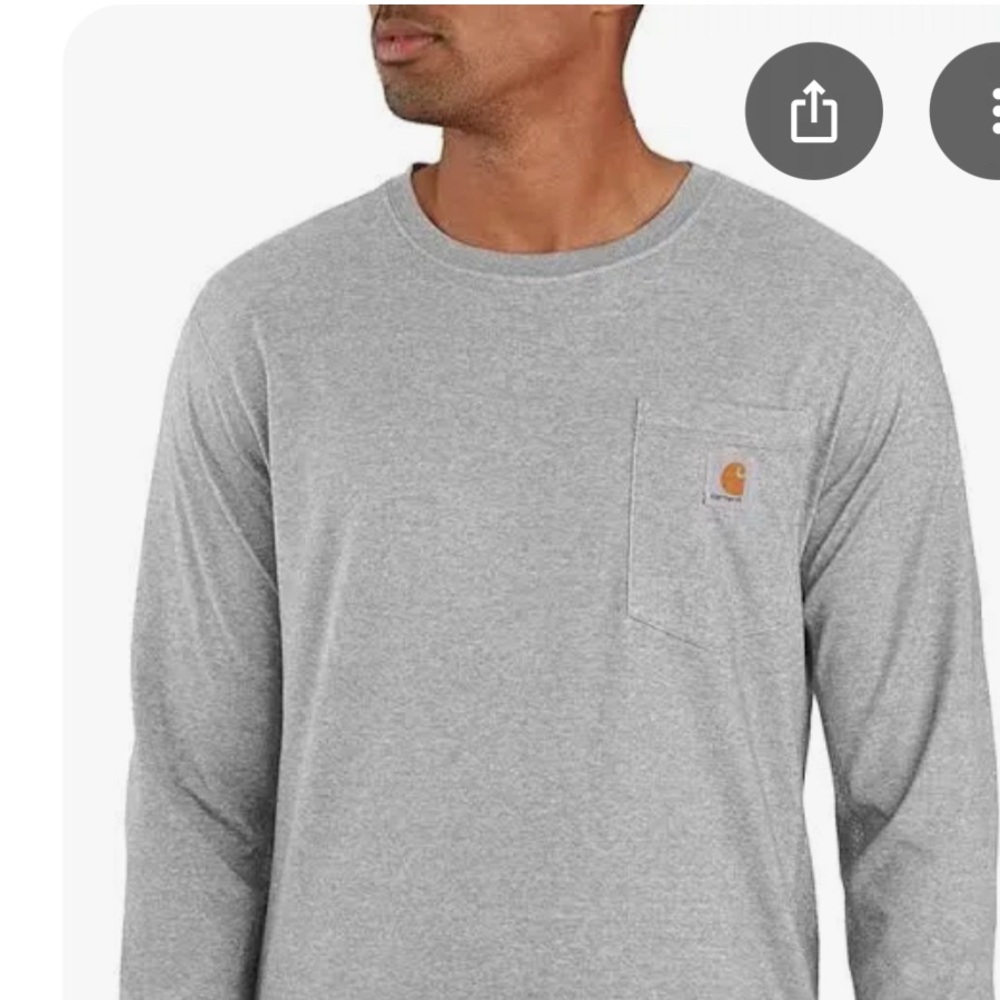 Carhartt Gray Short Sleeve Tee Classic Crew Neck